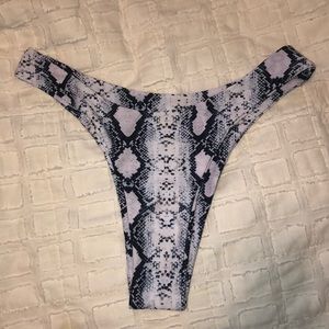 Matching Snakeskin Bikini Bottoms | Size Medium